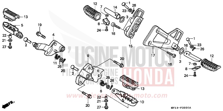 STUFE von Africa Twin 750 DAWN ORANGE (YR180A) von 1996